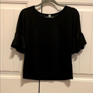 Black short sleeve top